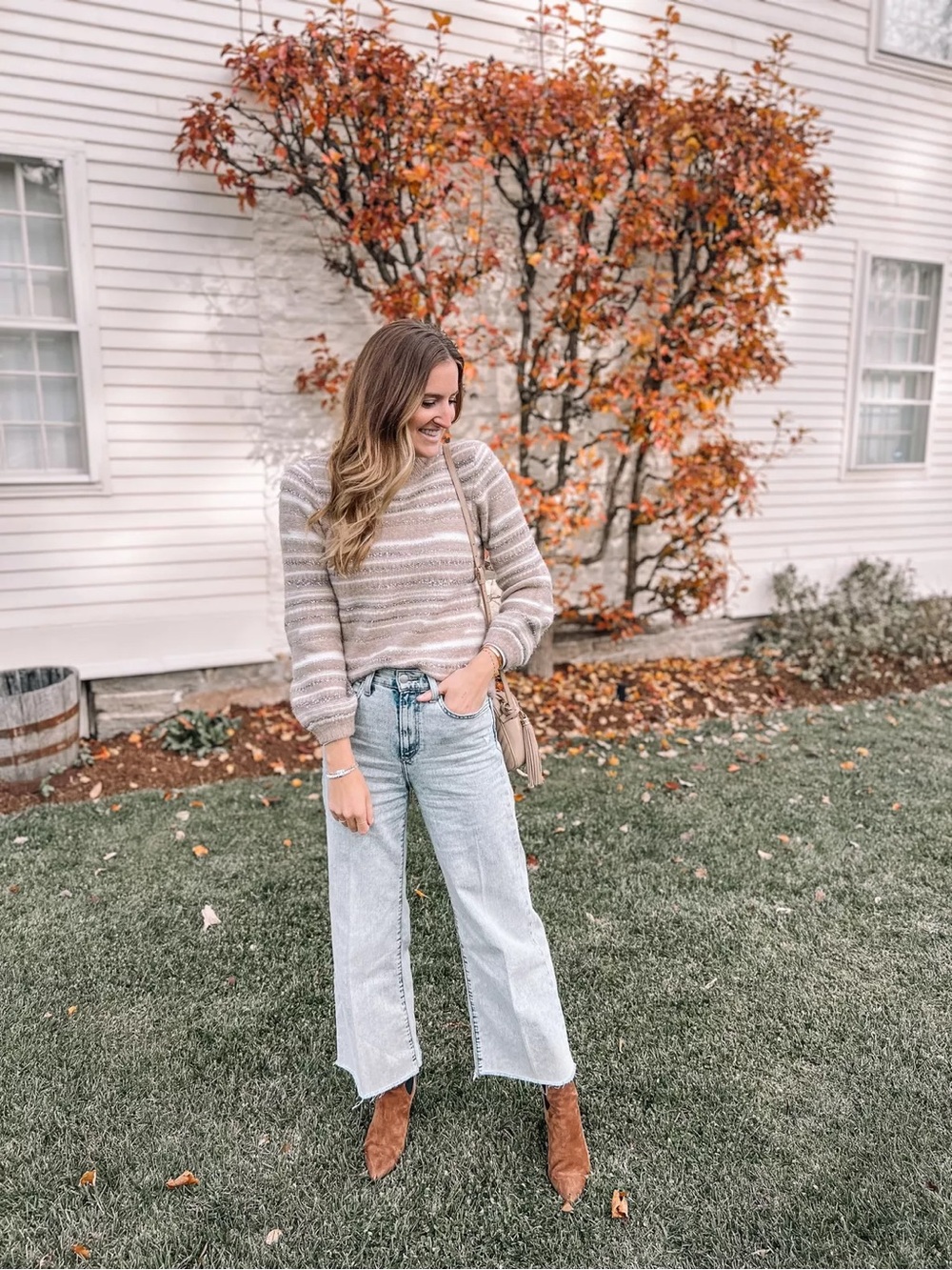 SEZANE ✨Hanane Sweater - Beige
Mottled Stripes Merino Wool - Picture 4 of 8